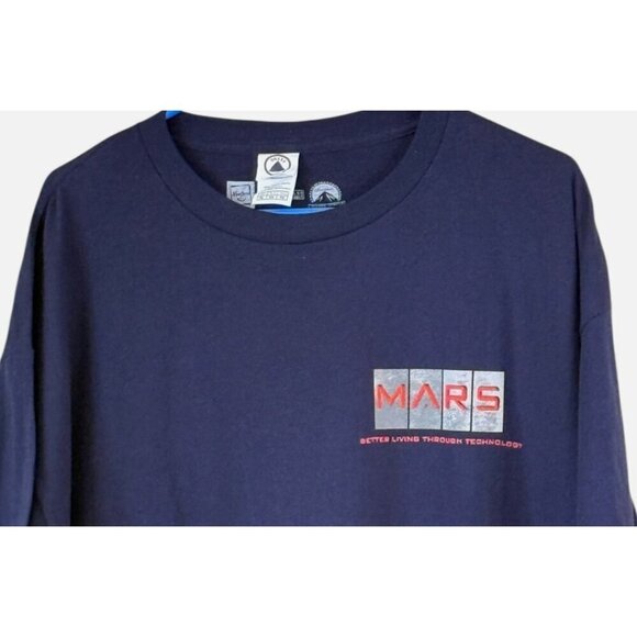 Delta Mars Better Living Through Technology Promotional Tee Shirt Navy Size XL - Picture 3 of 5